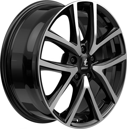 itWheels Mira gloss black polished 7x17 ET45 - LK5/112 ML70.1