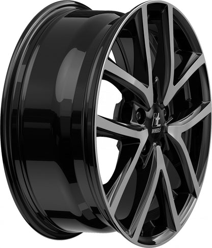 itWheels Mira gloss black polished 7x17 ET45 - LK5/112 ML70.1