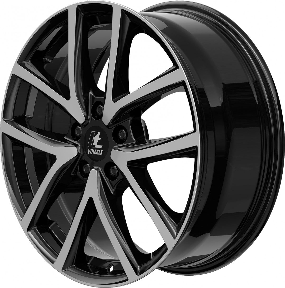 itWheels Mira gloss black polished 7x17 ET45 - LK5/112 ML70.1