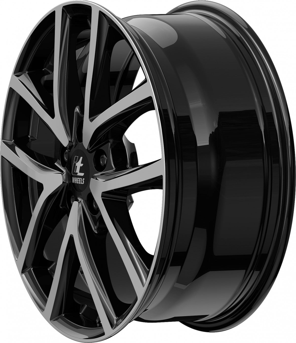 itWheels Mira gloss black polished 7x17 ET45 - LK5/112 ML70.1