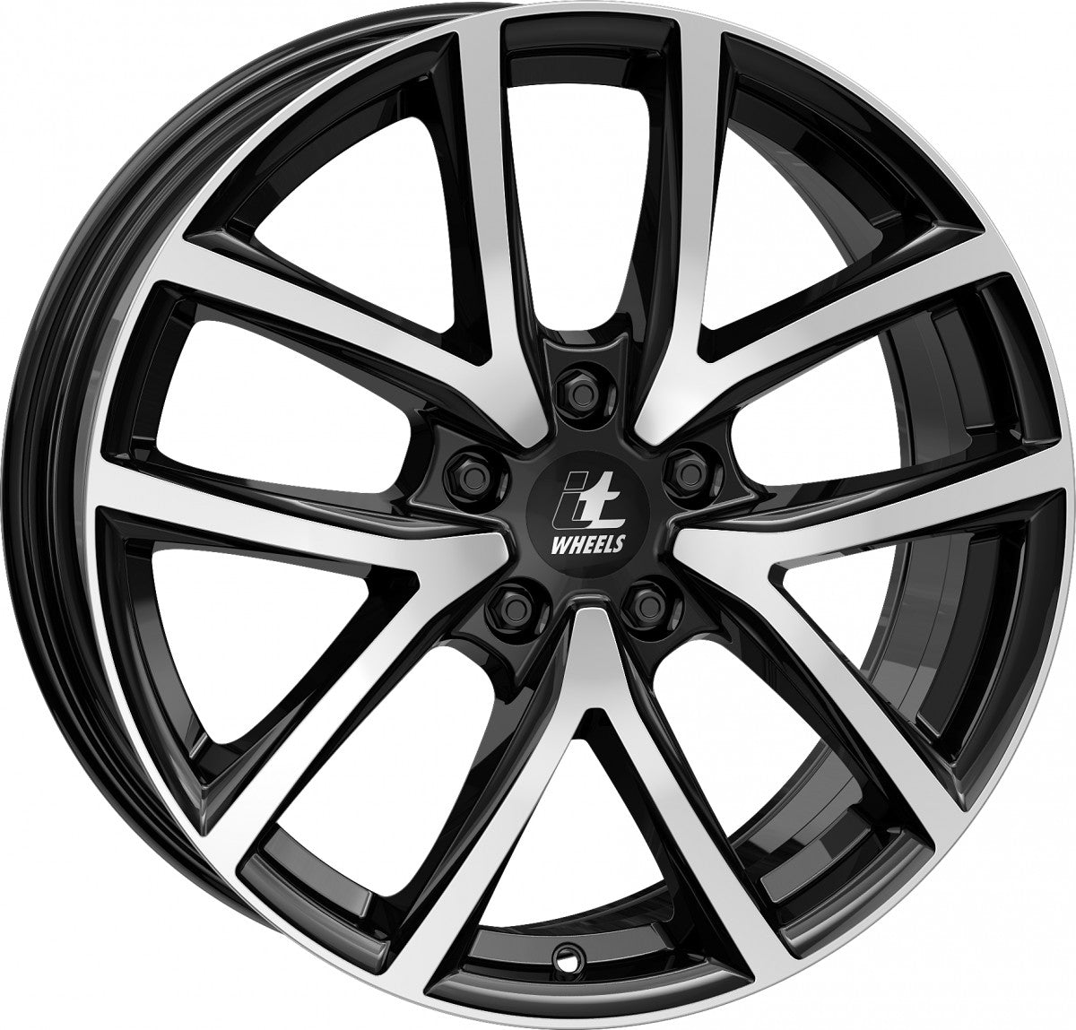 itWheels Mira gloss black polished 7.5x18 ET50 - LK5/112 ML70.1