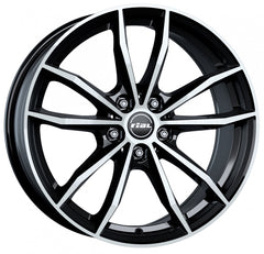 Rial X12 diamant-schwarz frontpoliert Alufelge 8x19 Zoll ET46 LK 5x112 ML66.5