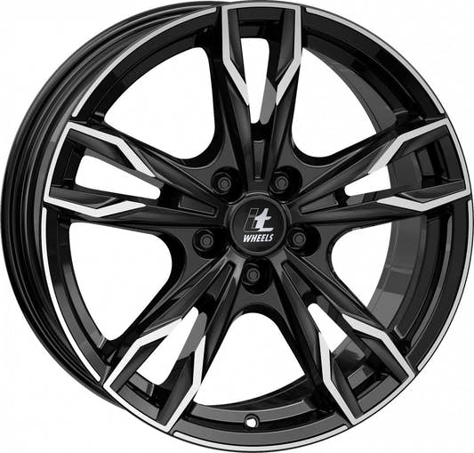 itWheels Gina gloss black polished Alufelge 8x18 Zoll ET29 LK 5x120 ML72.6