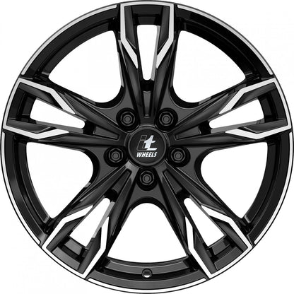 itWheels Gina gloss black polished Alufelge 8.5x19 Zoll ET25 LK 5x112 ML66.5 – Bild 2