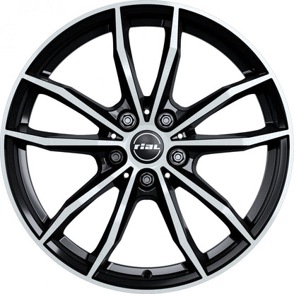 Rial X12 diamant-schwarz frontpoliert 8.5x19 ET26 - LK5/112 ML66.5