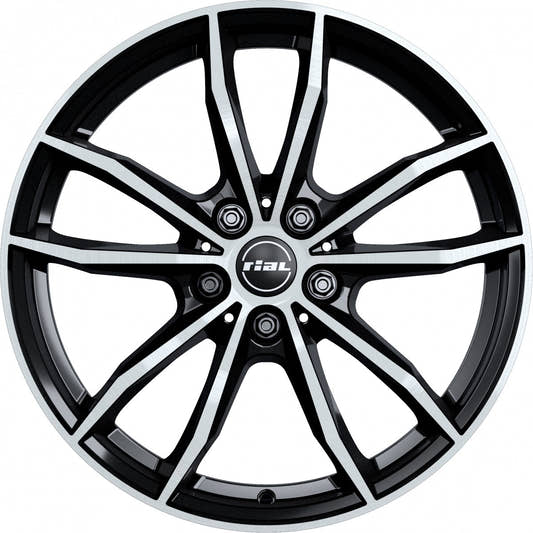 Rial X12 diamant-schwarz frontpoliert Alufelge 8.5x19 Zoll ET29 LK 5x112 ML66.5