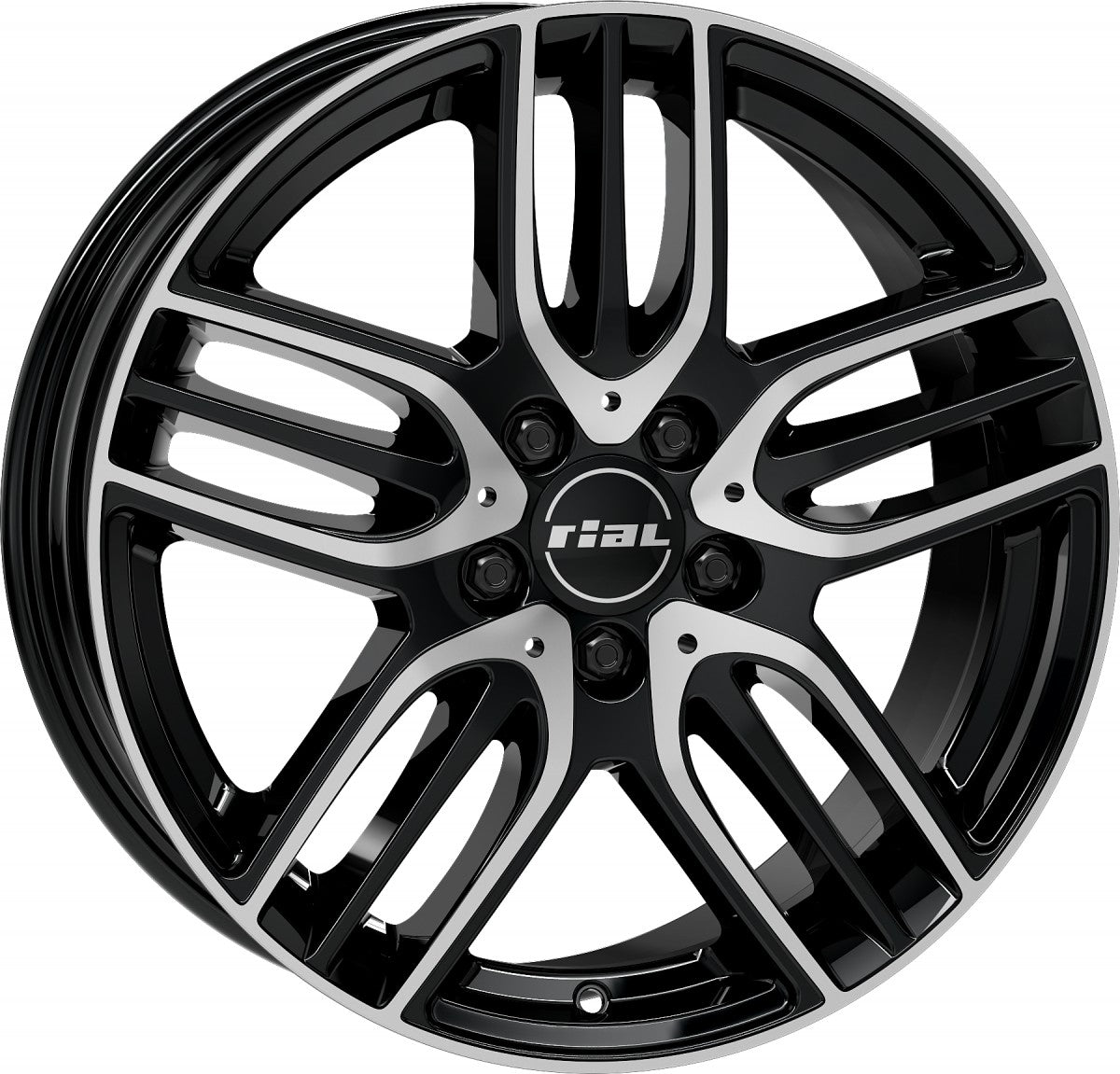 Rial M14 diamond-black frontpolished 7.5x18 ET48 - LK5/112 ML66.5