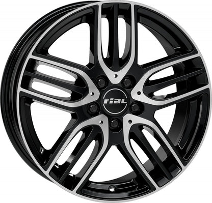 Rial M14 diamond-black frontpolished 7.5x18 ET48 - LK5/112 ML66.5