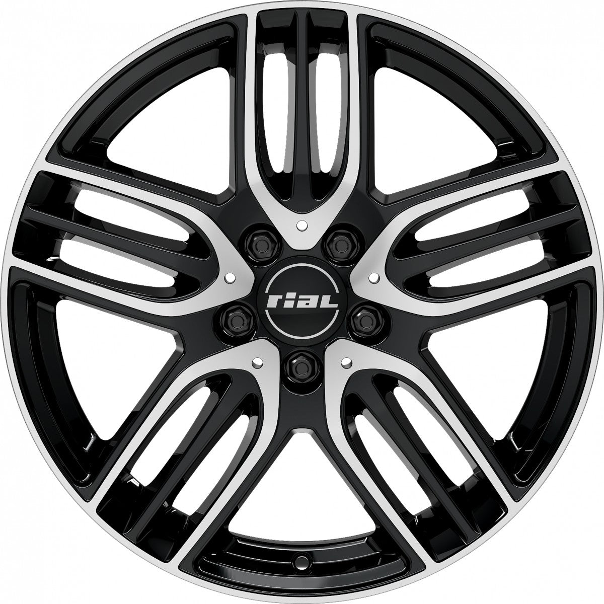 Rial M14 diamond-black frontpolished 9x18 ET66 - LK5/112 ML66.5