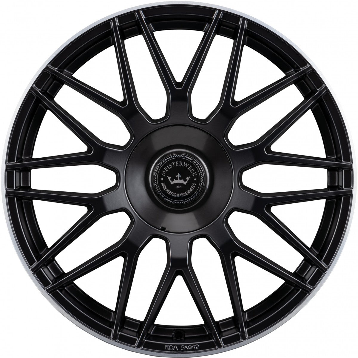 Meisterwerk MW17 black matt lip polished 8x18 ET25 - LK5/112 ML72.6
