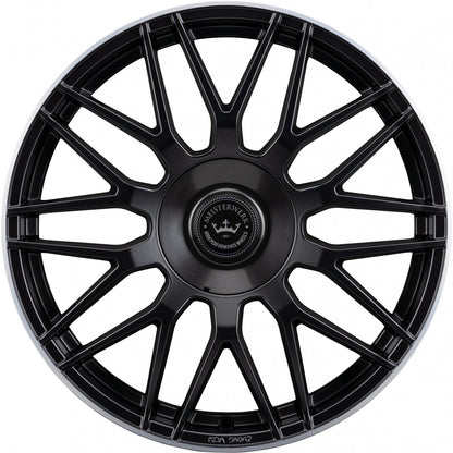 Meisterwerk MW17 black matt lip polished 8x18 ET25 - LK5/112 ML72.6