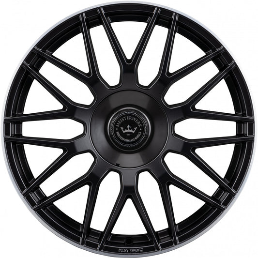 Meisterwerk MW17 black matt lip polished 8x18 ET25 - LK5/112 ML72.6