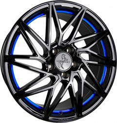 Keskin KT20 Future black painted blue inside Alufelge 8.5x19 Zoll ET45 LK 5x112 ML72.6