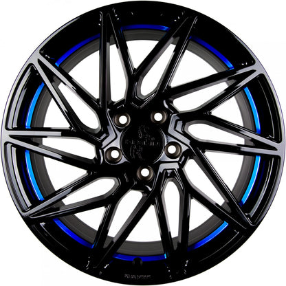 Keskin KT20 Future black painted blue inside 8.5x19 ET45 - LK5/112 ML72.6