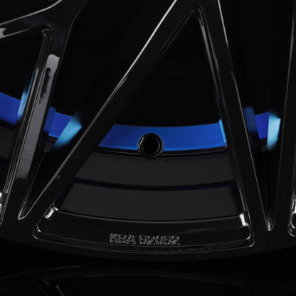 Keskin KT20 Future black painted blue inside Alufelge 8.5x19 Zoll ET45 LK 5x112 ML72.6 – Bild 6