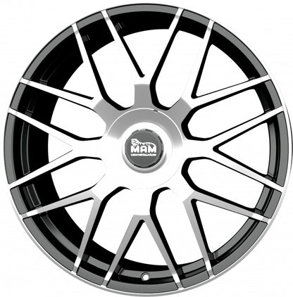 MAM GT1 black front polish 8.5x19 ET30 - LK5/100 ML66.6