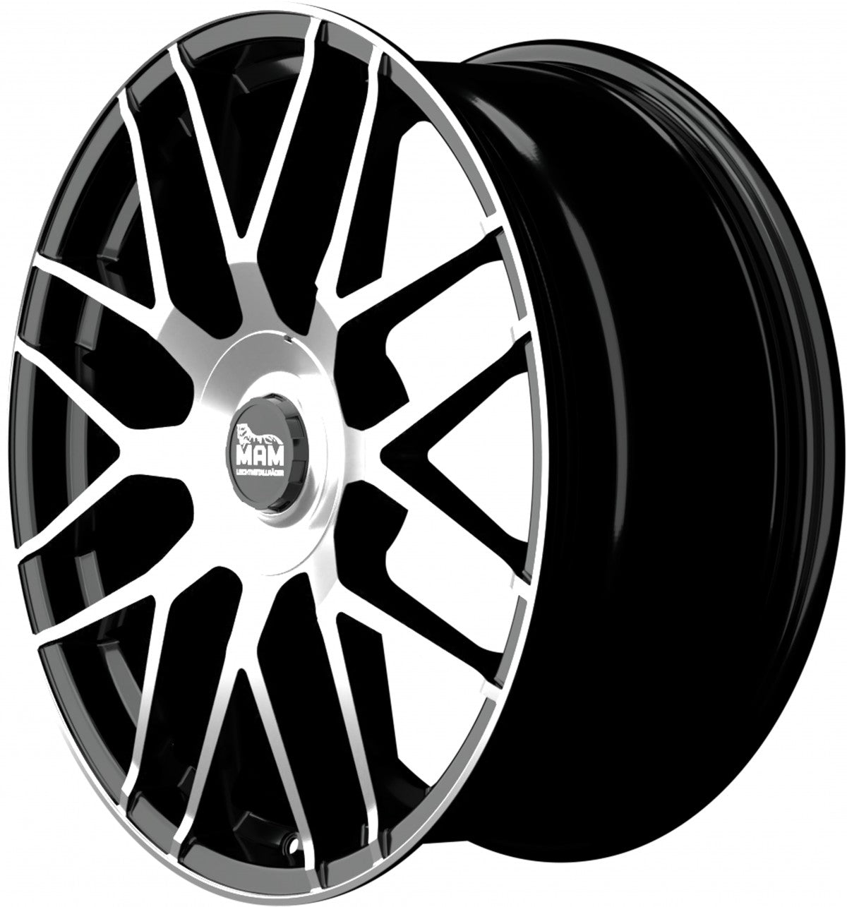 MAM GT1 black front polish 8.5x19 ET30 - LK5/100 ML66.6