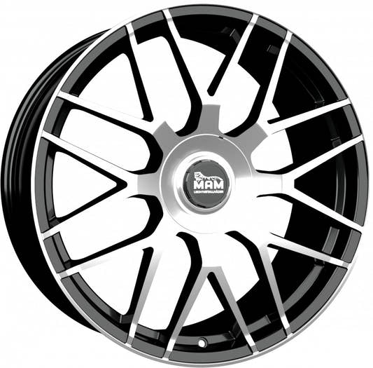 MAM GT1 black front polish 8.5x19 ET45 - LK5/100 ML66.6