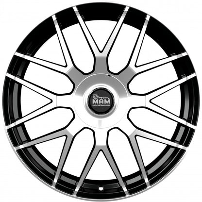 MAM GT1 black front polish 8.5x19 ET45 - LK5/100 ML66.6