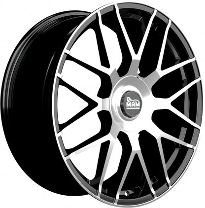 MAM GT1 black front polish 8.5x19 ET45 - LK5/100 ML66.6