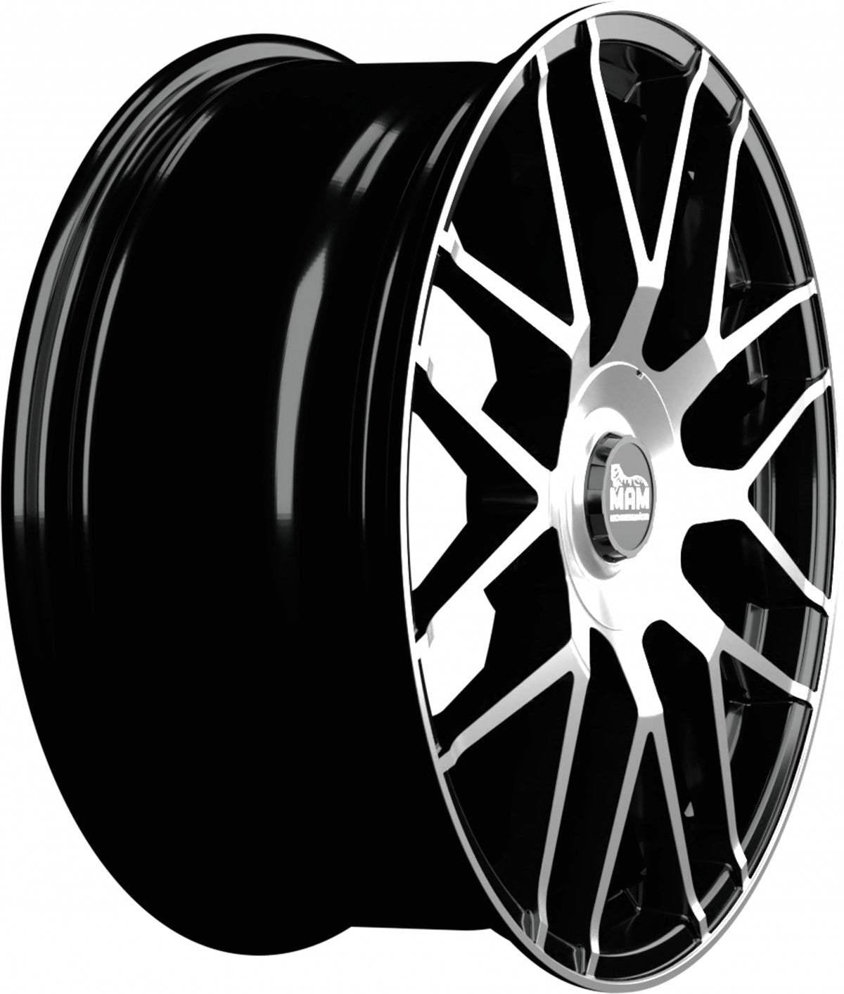 MAM GT1 black front polish 8.5x19 ET45 - LK5/100 ML66.6