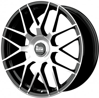 MAM GT1 black front polish 8.5x19 ET45 - LK5/100 ML66.6
