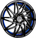 Keskin KT20 Future black painted blue inside Alufelge 8x18 Zoll ET30 LK 5x112 ML72.6