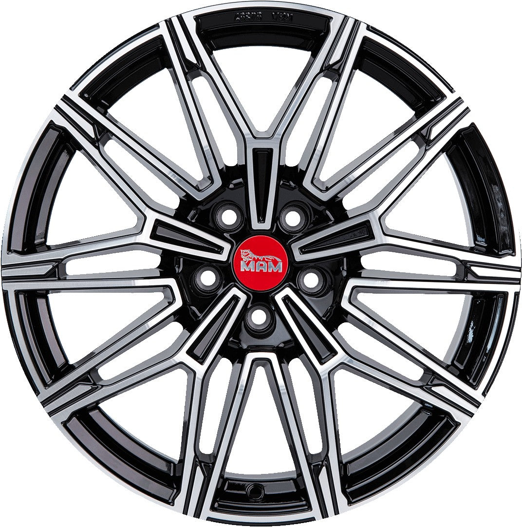 MAM B3 black front polish 8.5x19 ET30 - LK5/112 ML66.65