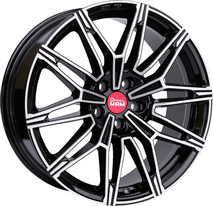 MAM B3 black front polish 8.5x19 ET35 - LK5/120 ML72.6