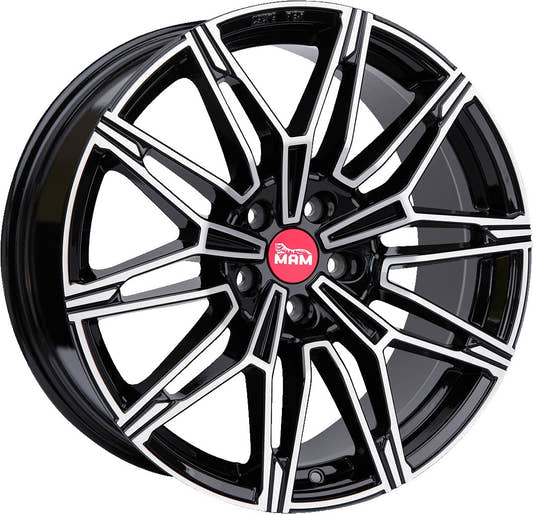 MAM B3 black front polish 8.5x19 ET20 - LK5/120 ML72.6