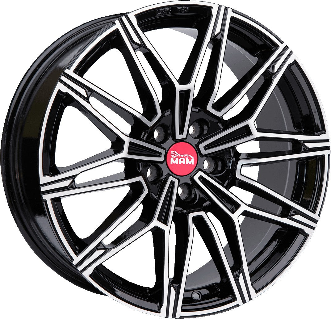 MAM B3 black front polish 8.5x19 ET20 - LK5/120 ML72.6