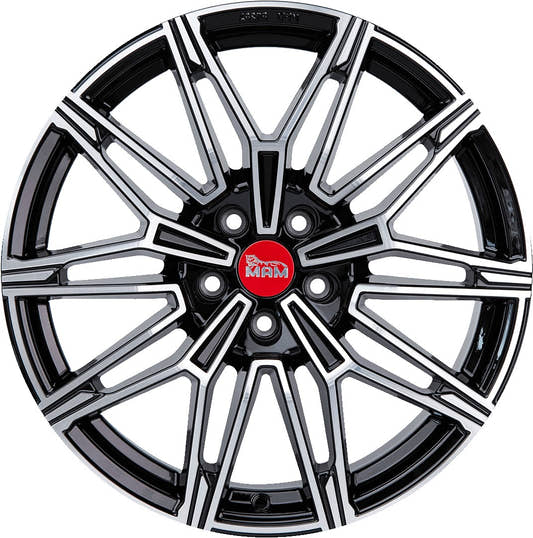 MAM B3 black front polish 8.5x19 ET20 - LK5/120 ML72.6