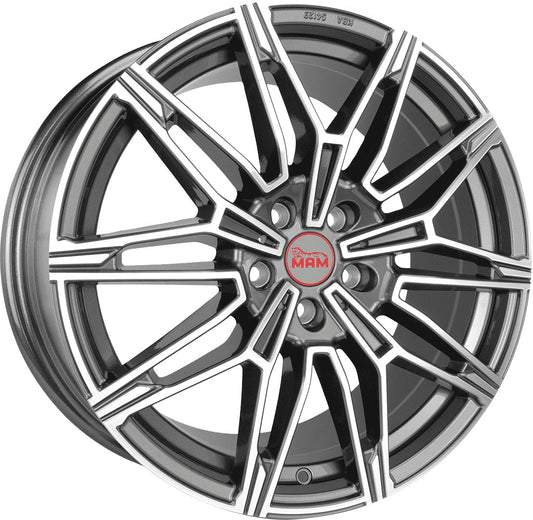 MAM B3 palladium front polish 8.5x19 ET45 - LK5/112 ML66.65