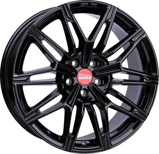 MAM B3 black painted 8.5x19 ET20 - LK5/120 ML72.6