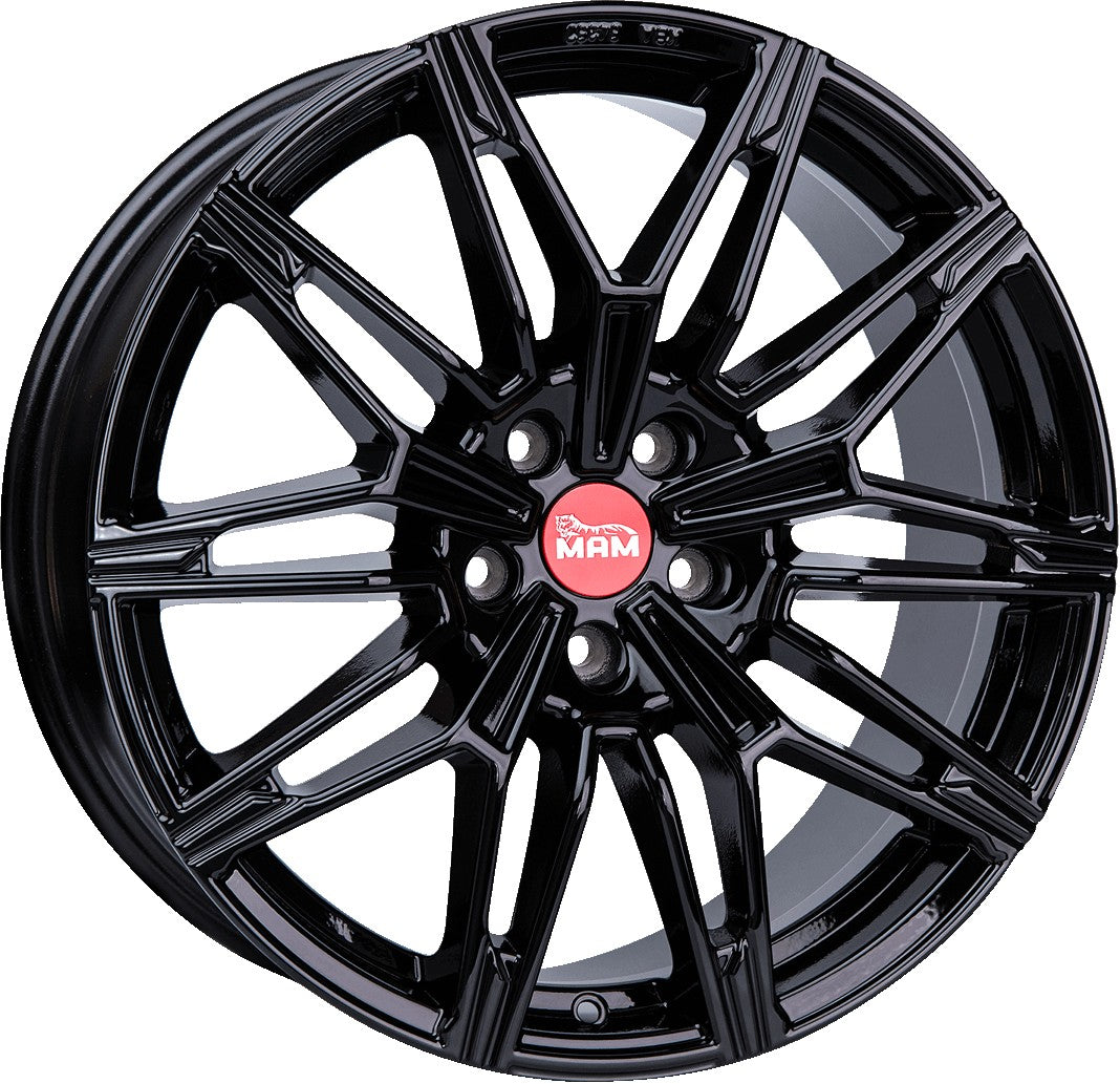 MAM B3 black painted 8.5x19 ET20 - LK5/120 ML72.6