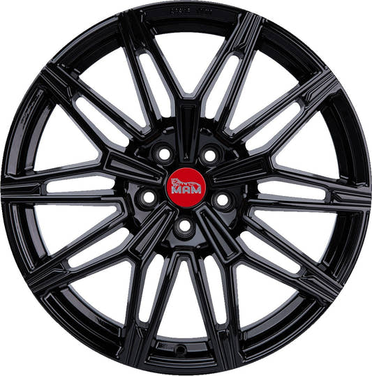 MAM B3 black painted 8.5x19 ET20 - LK5/120 ML72.6