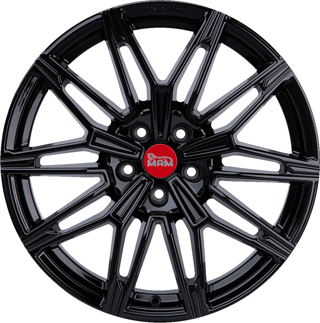 MAM B3 black painted 8.5x19 ET20 - LK5/120 ML72.6