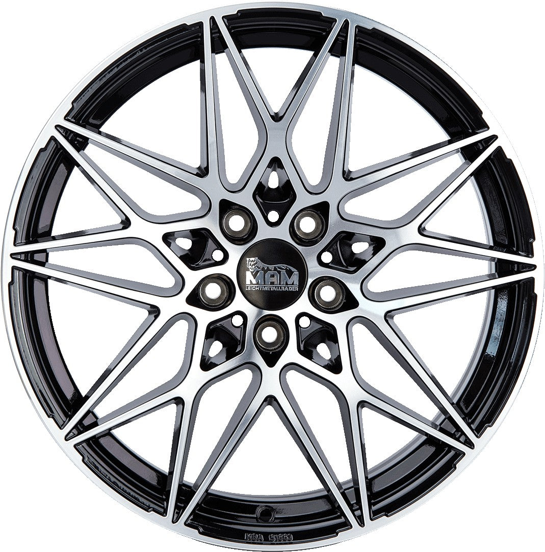 MAM B2N black front polish 8.5x19 ET30 - LK5/112 ML72.6