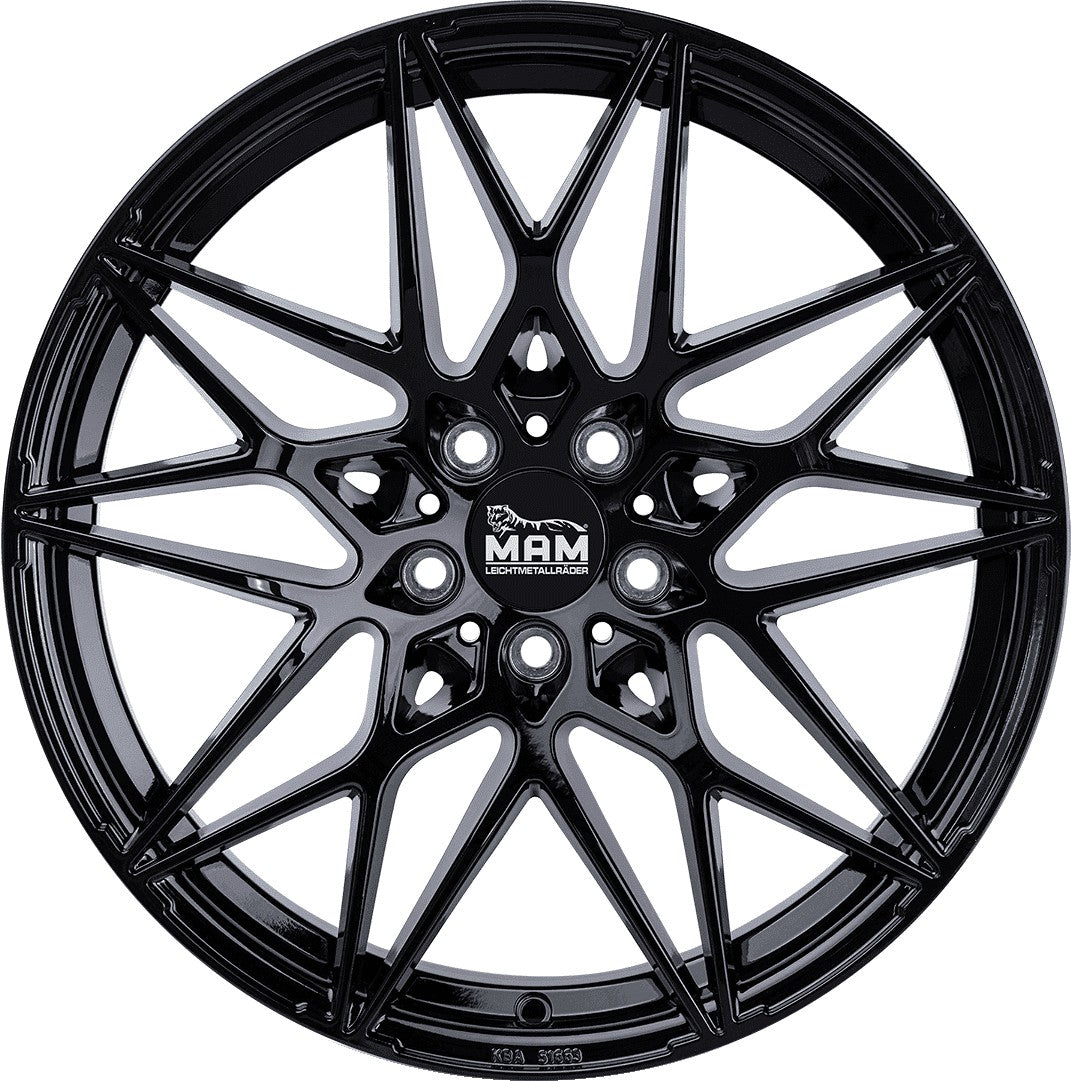 MAM B2N black painted 8.5x19 ET30 - LK5/112 ML72.6