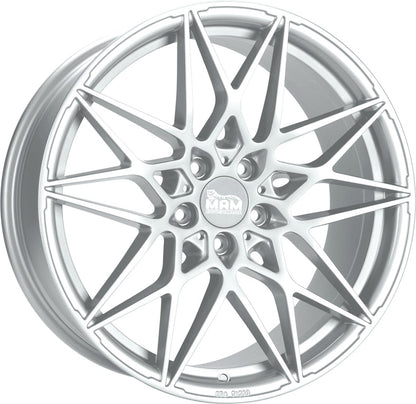 MAM B2N silver painted 8.5x19 ET30 - LK5/112 ML72.6
