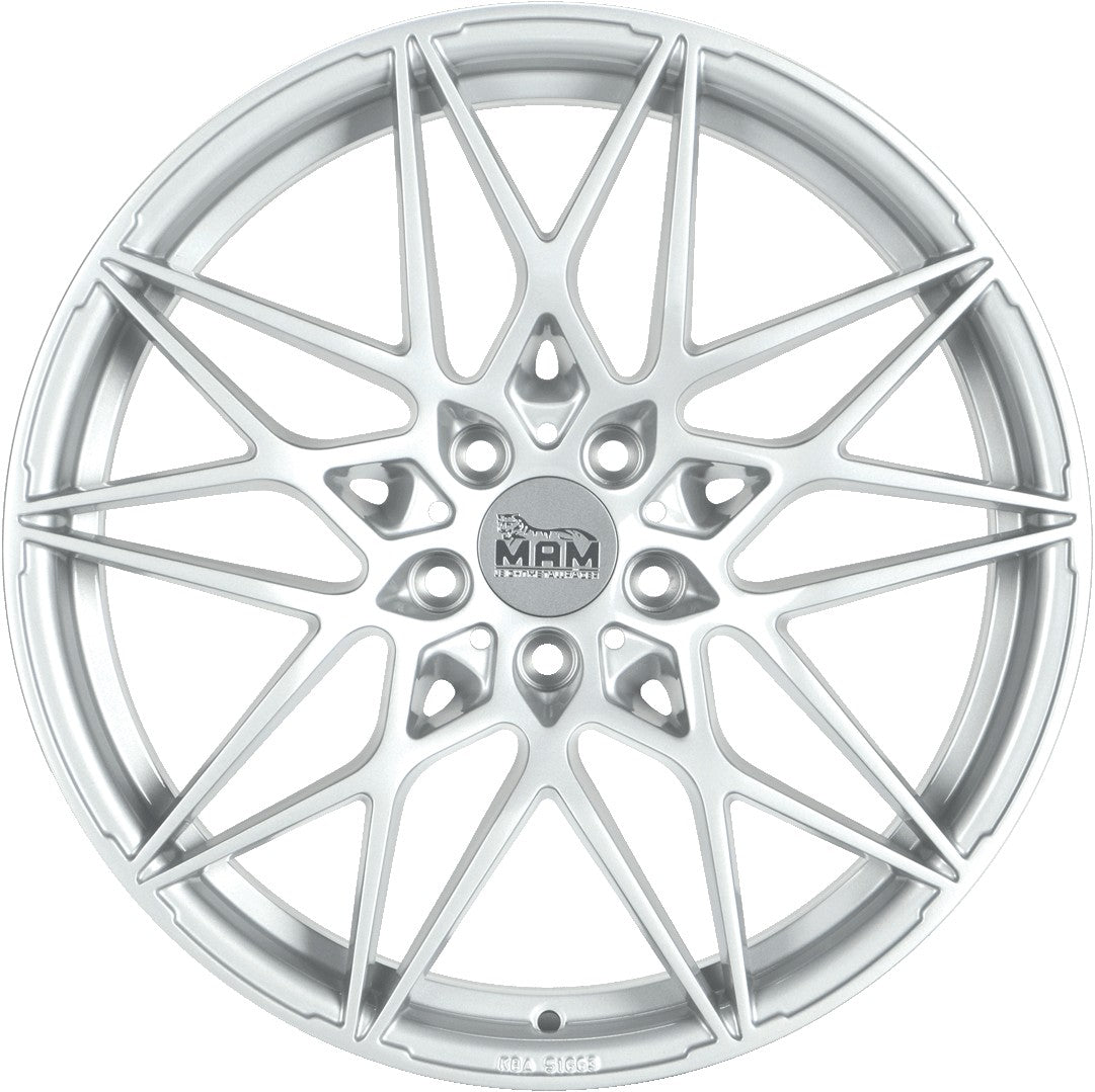 MAM B2N silver painted 8.5x19 ET30 - LK5/112 ML72.6