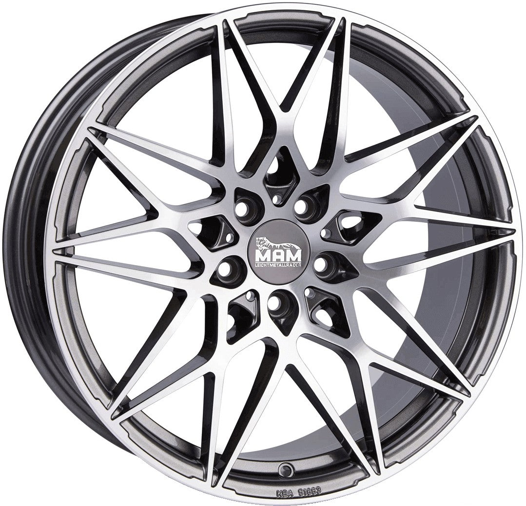 MAM B2N palladium front polish 8.5x19 ET45 - LK5/112 ML72.6
