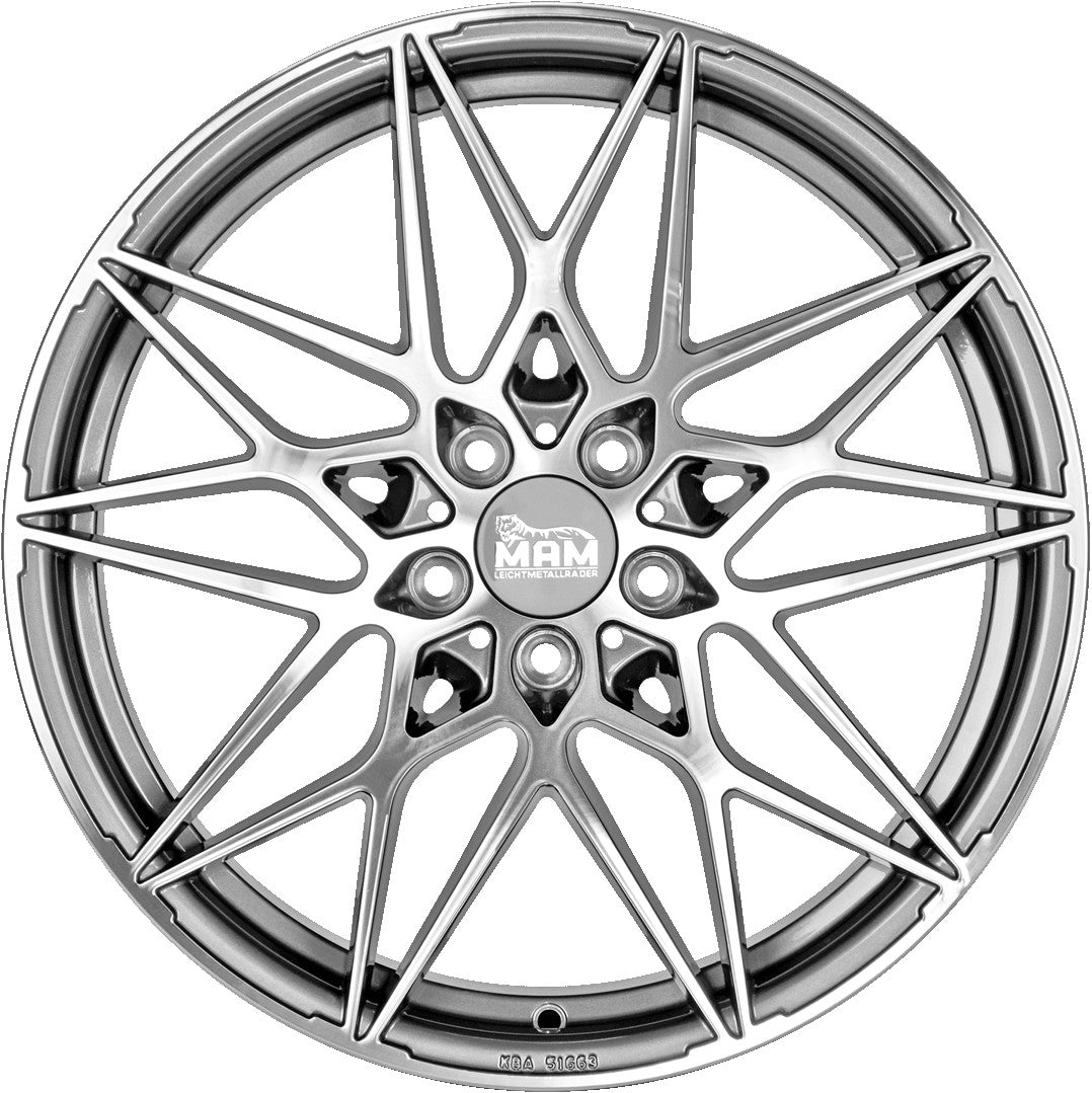 MAM B2N palladium front polish 8.5x19 ET45 - LK5/112 ML72.6
