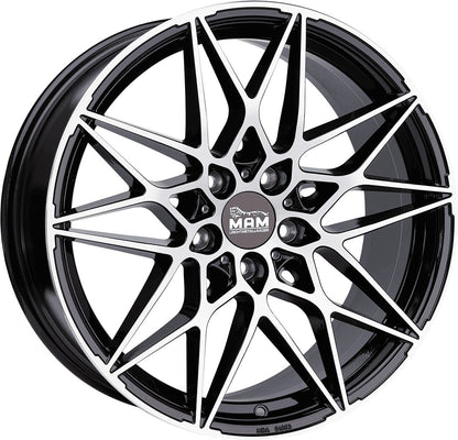 MAM B2N black front polish 8.5x19 ET45 - LK5/112 ML72.6