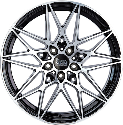 MAM B2N black front polish 8.5x19 ET35 - LK5/120 ML72.6