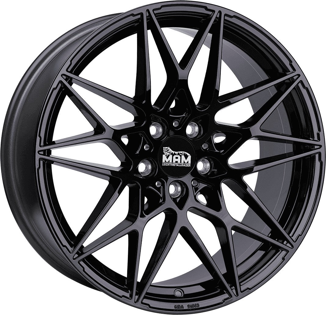 MAM B2N black painted 8.5x19 ET35 - LK5/120 ML72.6