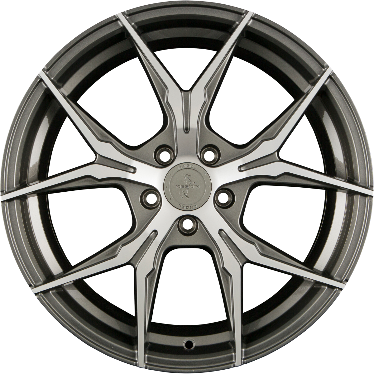 Keskin KT19N Angel palladium front polish Alufelge 8.5x19 Zoll ET30 LK 5x112 ML72.6 – Bild 3