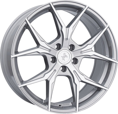 Keskin KT19N Angel silver front polish 8.5x19 ET30 - LK5/112 ML72.6