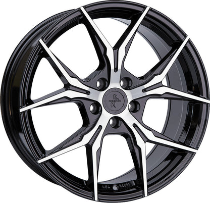 Keskin KT19N Angel black front polish 8.5x19 ET45 - LK5/108 ML72.6