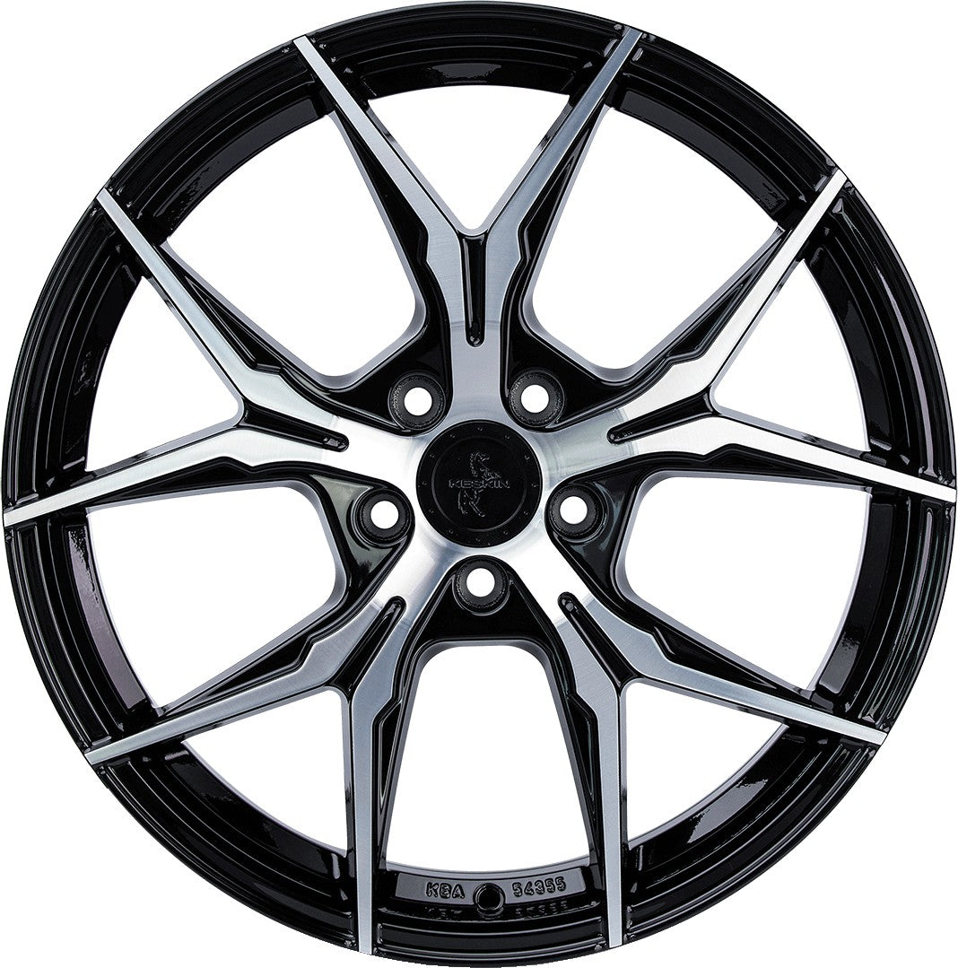 Keskin KT19N Angel black front polish 8.5x19 ET45 - LK5/108 ML72.6